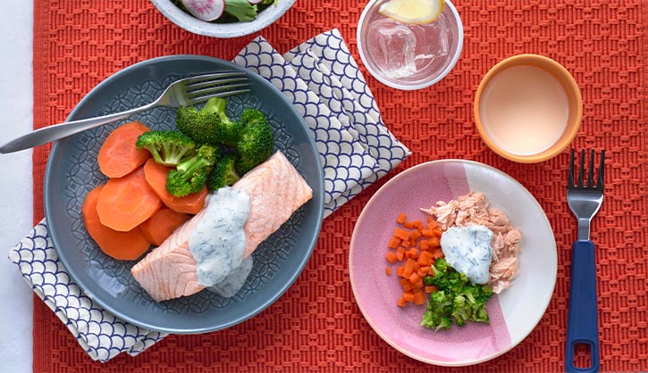 Salmon With a Creamy Dill Sauce