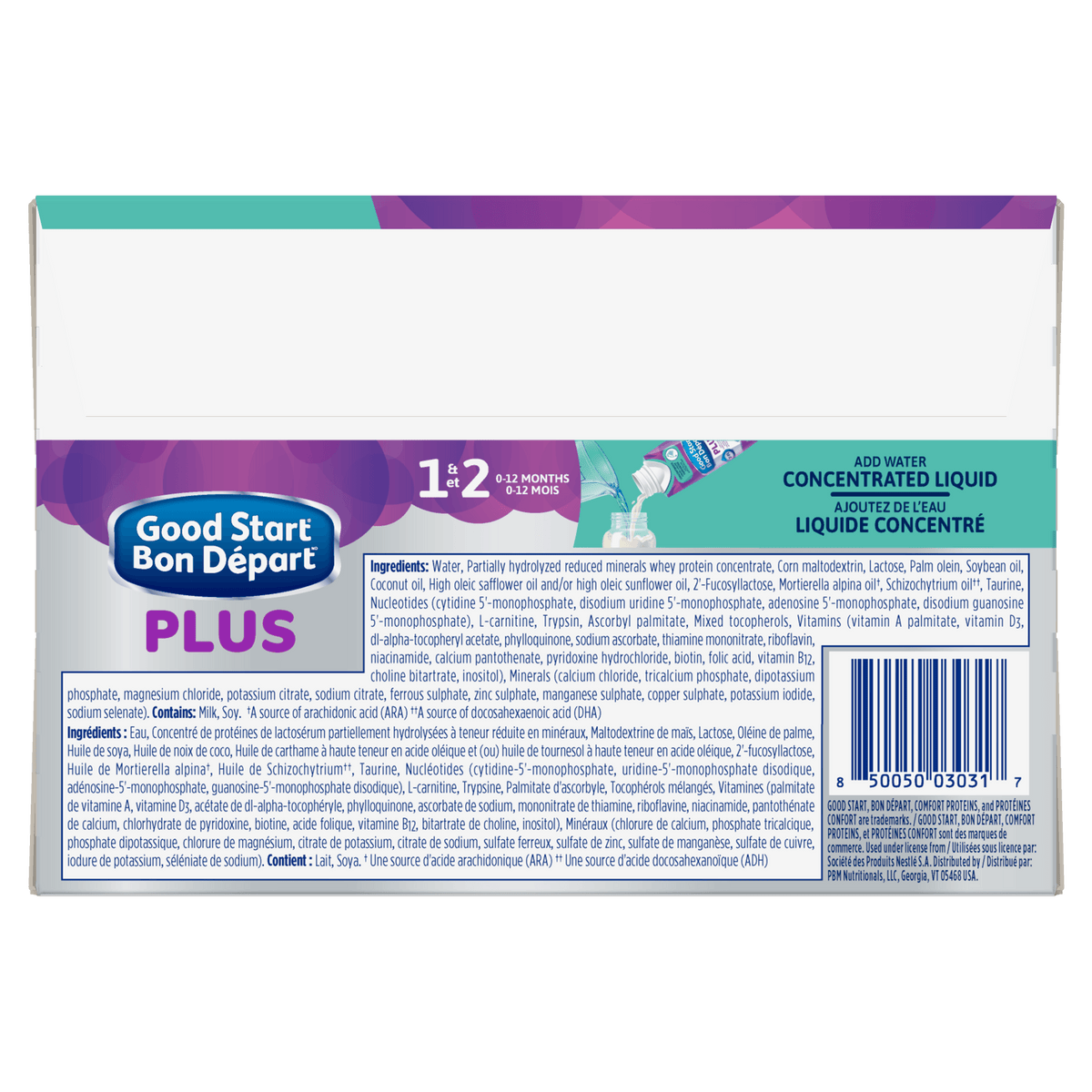 Good Start PLUS Concentrated Liquid Baby Formula ingredients.