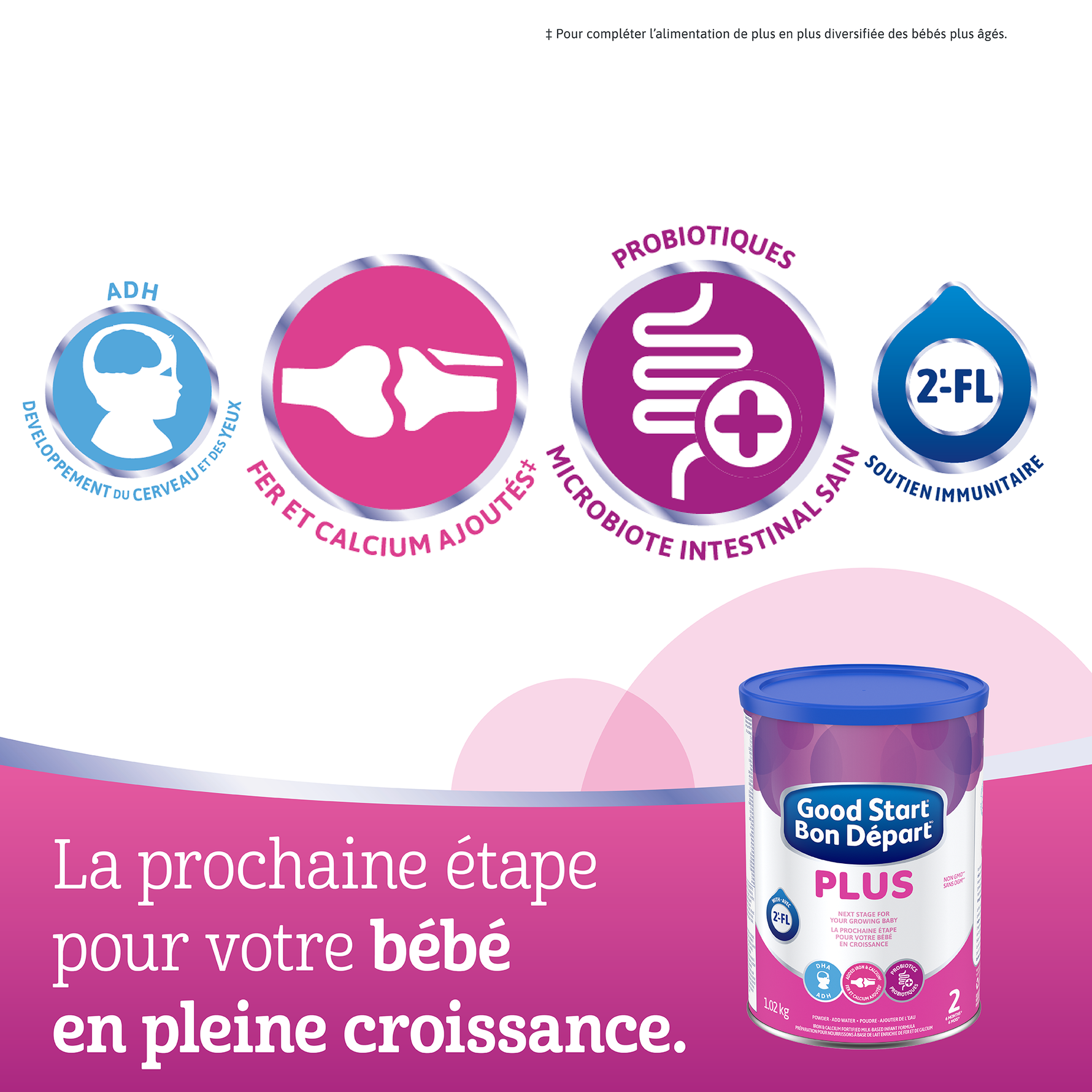 Diagramme présentant les différents nutriments contenus dans Bon DépartMD PLUS 2.
