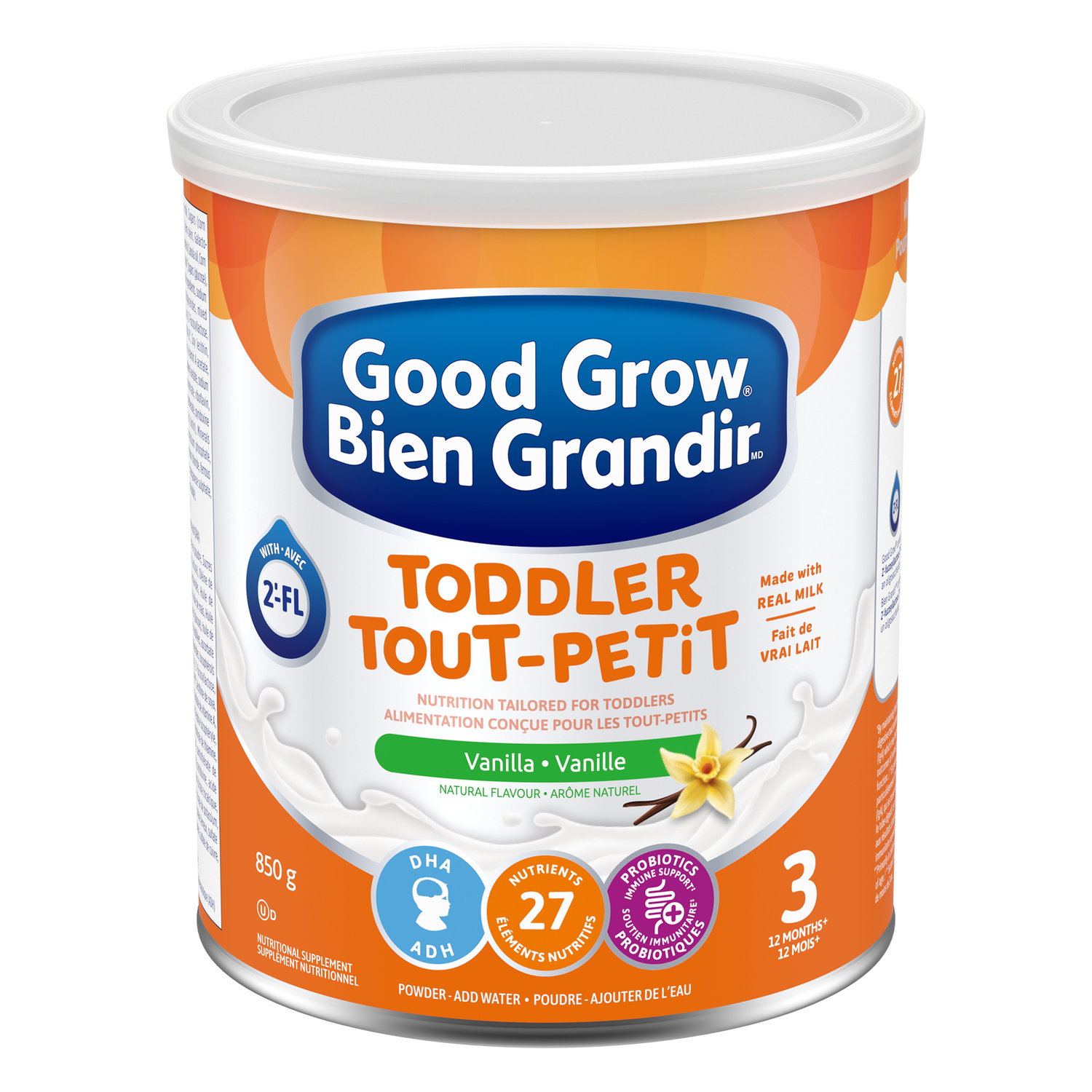 Bien GrandirMD Boisson nutritionnelle pour tout-petits, saveur vanille